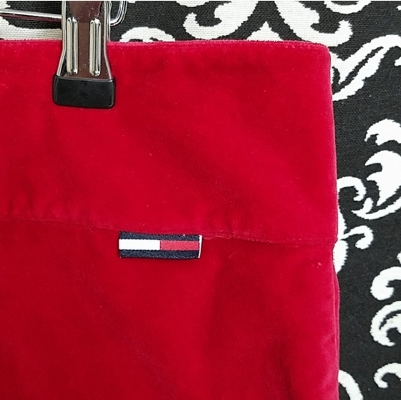 RARE VINTAGE RETRO TOMMY HILFIGER RED VELVET PANTS SIZE 13 - Picture 4 of 8